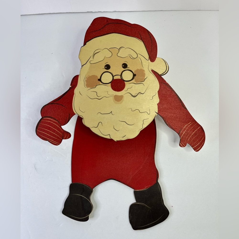 Department 56  SNOWPINIONS Wood Wreath‎ Dangler SANTA CLAUS.